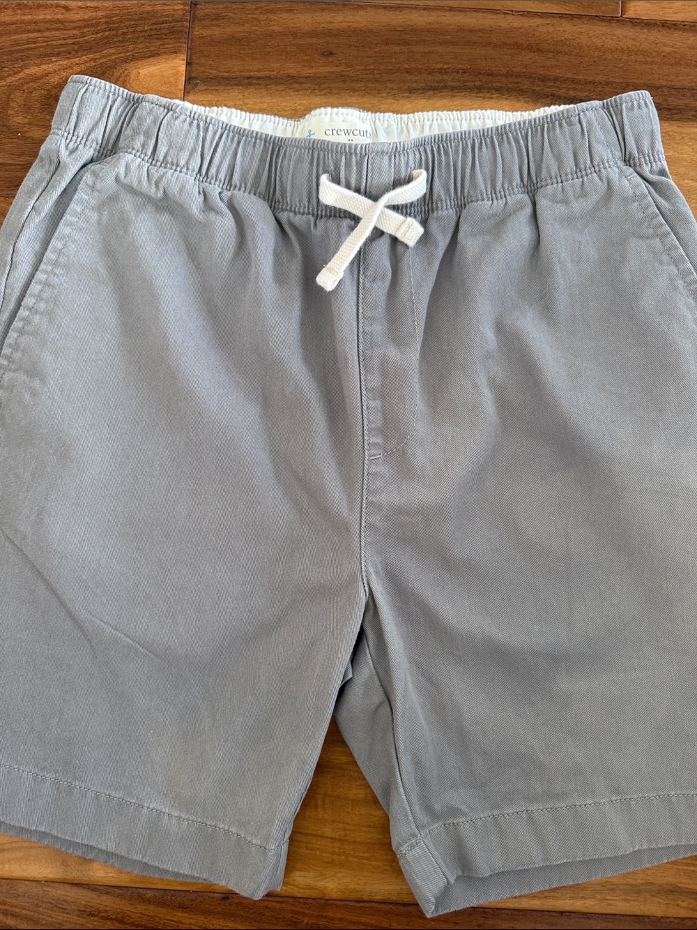 Crewcuts Soft Twill Drawstring Dock Shorts Gray Size 12